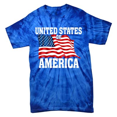 United States Of America Us Flag 4th Of July Gift Tie-Dye T-Shirt