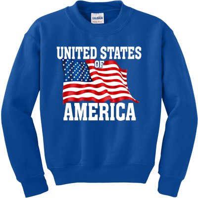 United States Of America Us Flag 4th Of July Gift Kids Sweatshirt