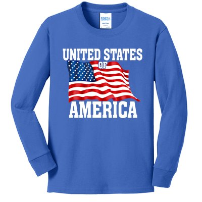 United States Of America Us Flag 4th Of July Gift Kids Long Sleeve Shirt