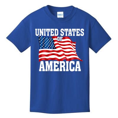 United States Of America Us Flag 4th Of July Gift Kids T-Shirt