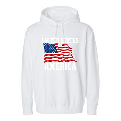 United States Of America Us Flag 4th Of July Gift Garment-Dyed Fleece Hoodie