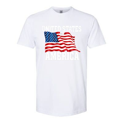 United States Of America Us Flag 4th Of July Gift Softstyle CVC T-Shirt