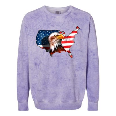 United States Of America Bald Eagle Colorblast Crewneck Sweatshirt