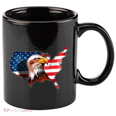 United States Of America Bald Eagle 11oz C Handle Ceramic Mug