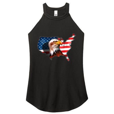 United States Of America Bald Eagle Women's Perfect Tri Rocker Tank