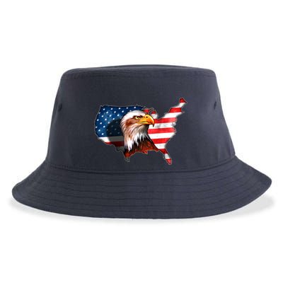 United States Of America Bald Eagle Sustainable Bucket Hat