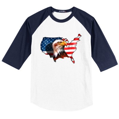 United States Of America Bald Eagle Baseball Sleeve Shirt