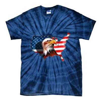United States Of America Bald Eagle Tie-Dye T-Shirt
