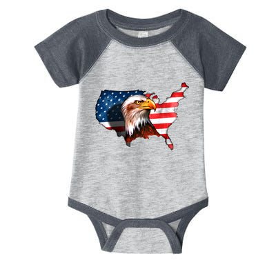 United States Of America Bald Eagle Infant Baby Jersey Bodysuit
