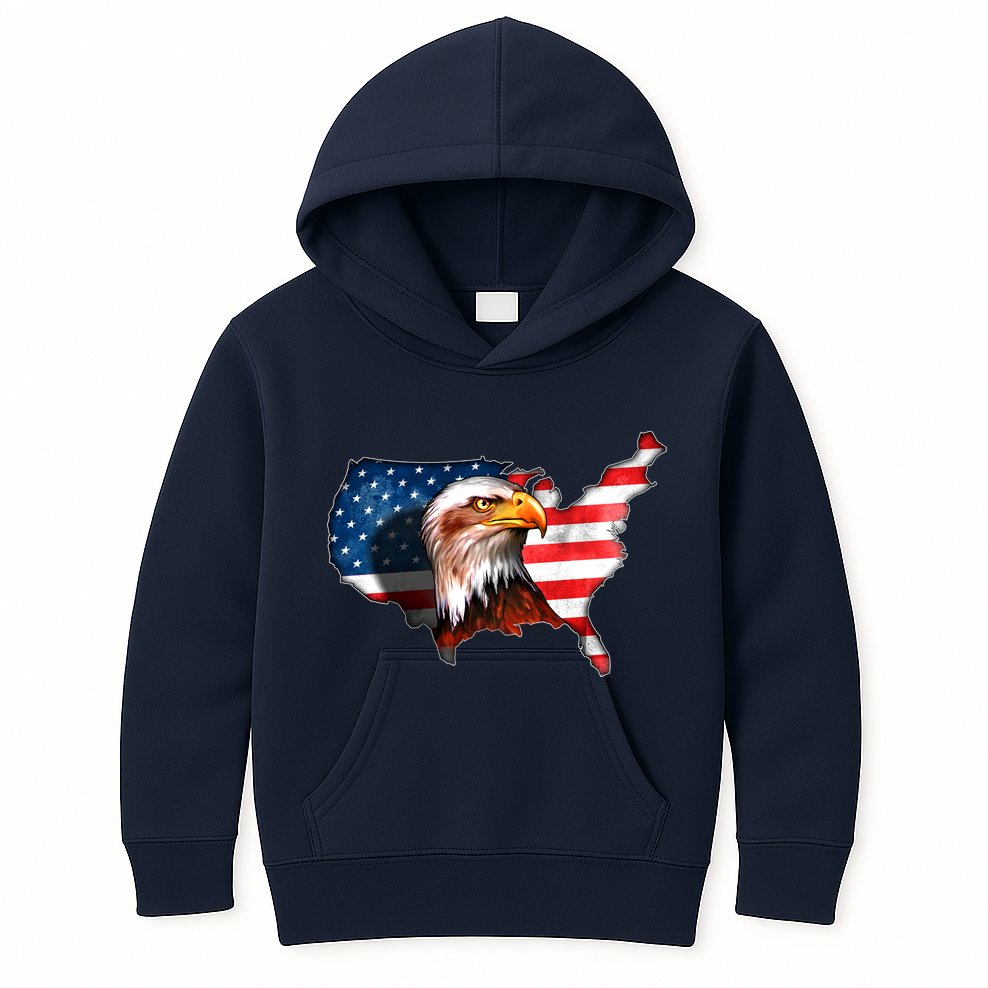 United States Of America Bald Eagle Kids Hoodie