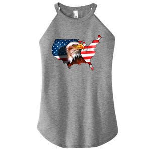 United States Of America Bald Eagle Women's Perfect Tri Rocker Tank