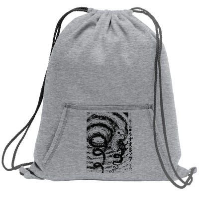 Uzumaki Spiral Obsession Swirl Sweatshirt Cinch Pack Bag