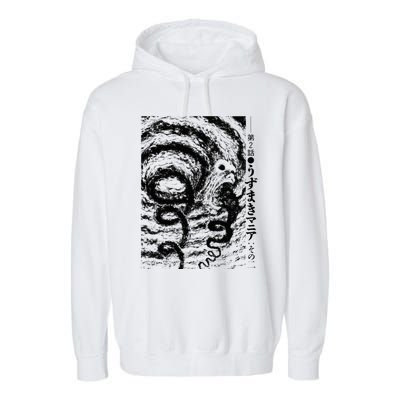 Uzumaki Spiral Obsession Swirl Garment-Dyed Fleece Hoodie