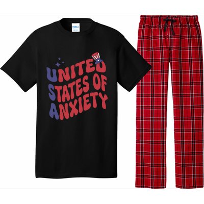 United States of Anxiety Sarcastic USA 4th of July Pajama Set