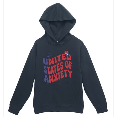 United States of Anxiety Sarcastic USA 4th of July Urban Pullover Hoodie