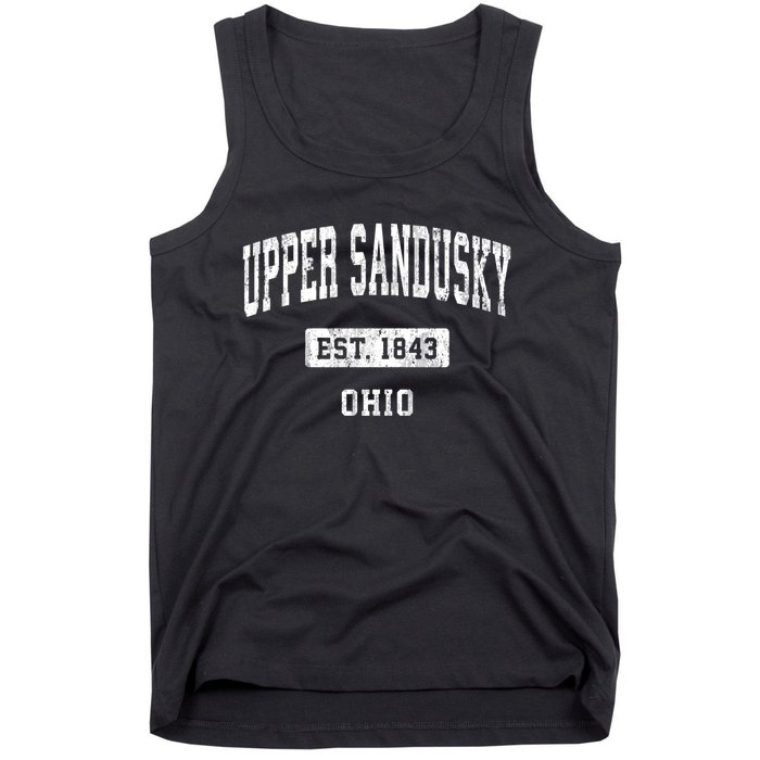 Upper Sandusky Ohio Oh Vintage Sports Established Tank Top