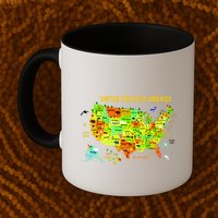 United States Of America Colorful Illustration Mug
