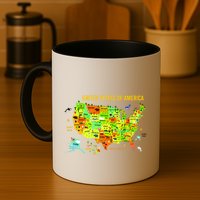 United States Of America Colorful Illustration Mug