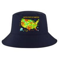 United States Of America Colorful Illustration Cool Comfort Performance Bucket Hat