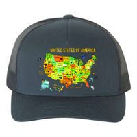 United States Of America Colorful Illustration Yupoong Adult 5-Panel Trucker Hat