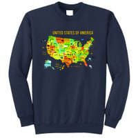 United States Of America Colorful Illustration Sweatshirt