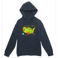 United States Of America Colorful Illustration Urban Pullover Hoodie