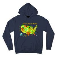 United States Of America Colorful Illustration Tall Hoodie