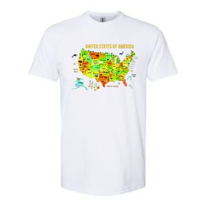 United States Of America Colorful Illustration Softstyle CVC T-Shirt