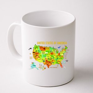 United States Of America Colorful Illustration Coffee Mug