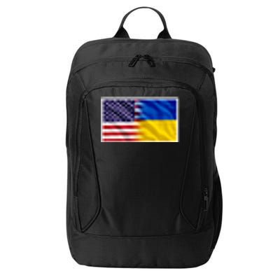 United States Of America I Stand With Ukraine Flag Support City Backpack