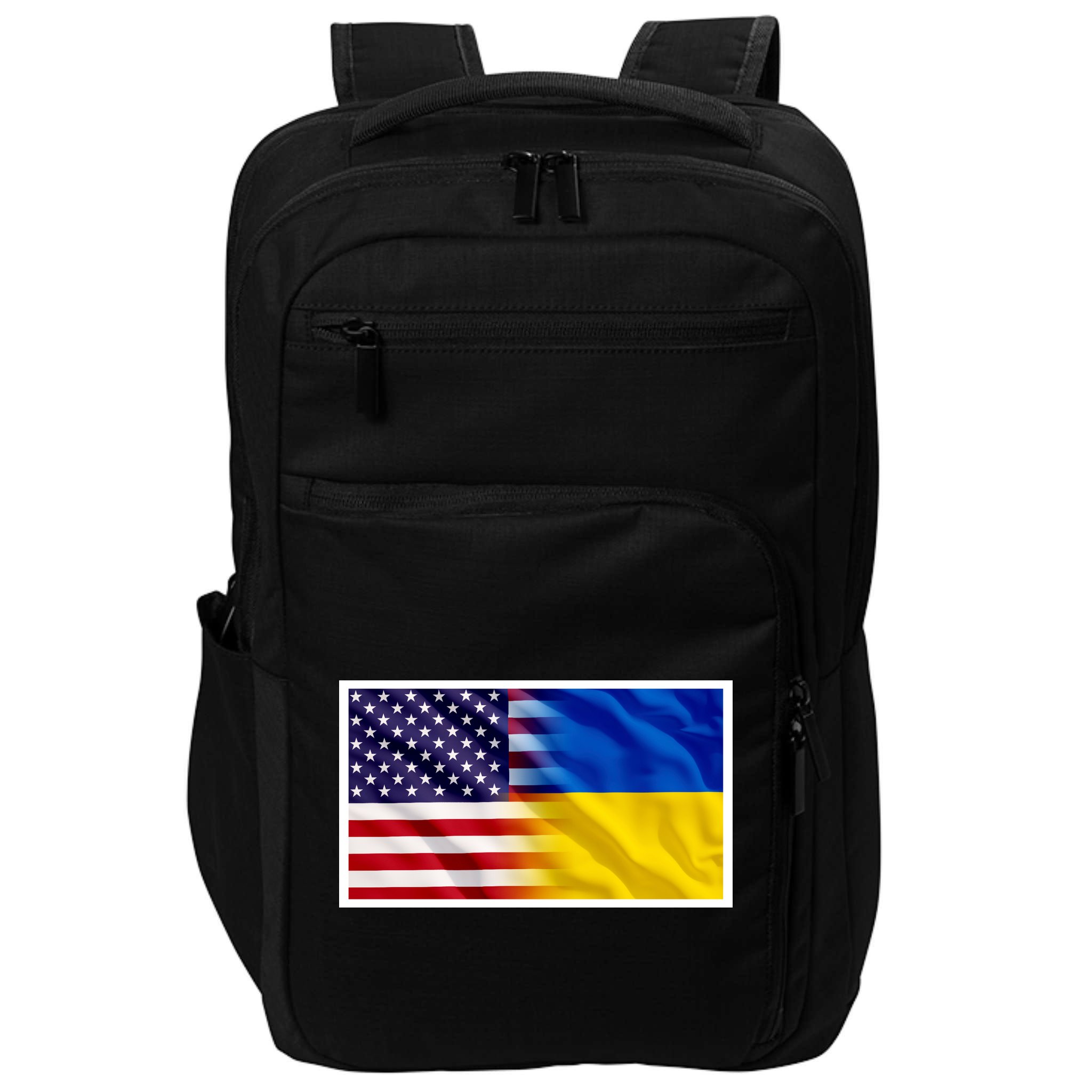 United States Of America I Stand With Ukraine Flag Support Impact Tech Backpack