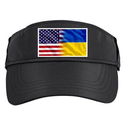 United States Of America I Stand With Ukraine Flag Support Adult Drive Performance Visor