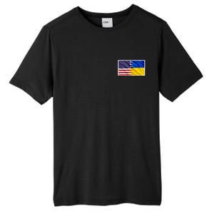 United States Of America I Stand With Ukraine Flag Support Tall Fusion ChromaSoft Performance T-Shirt