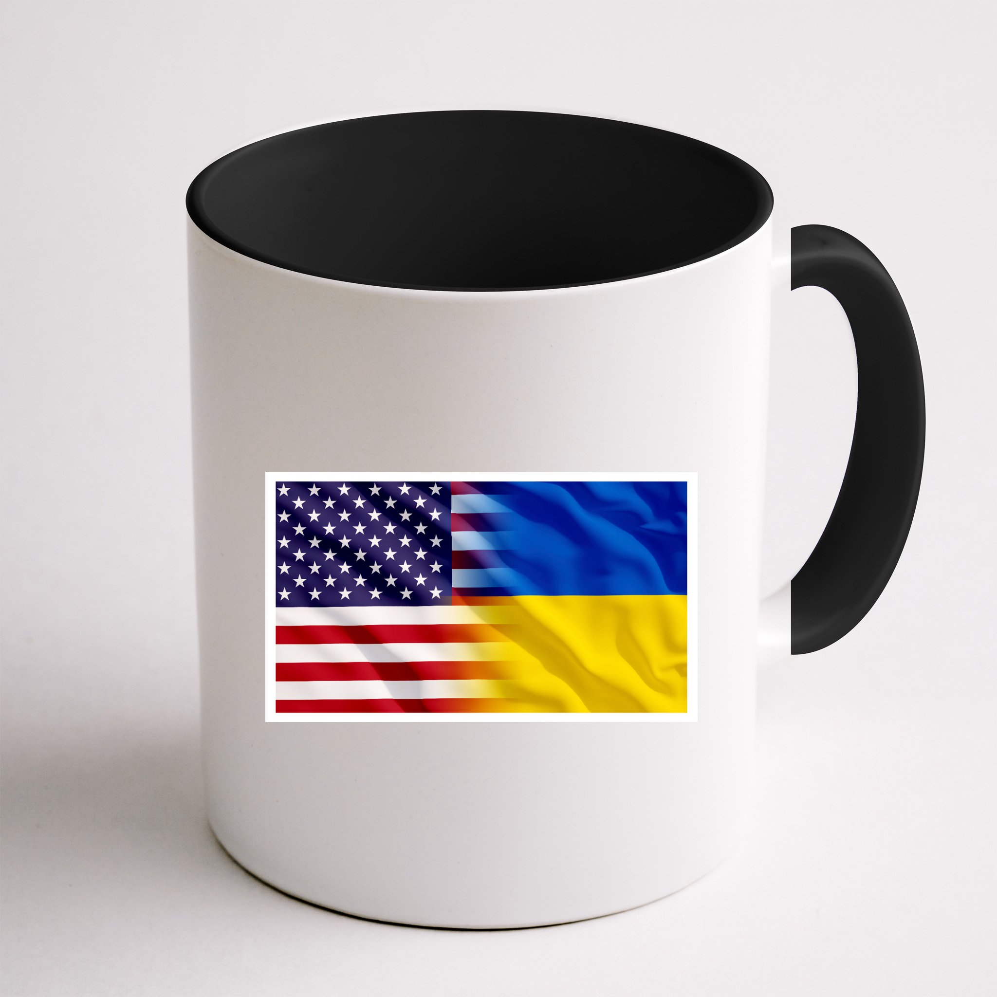 United States Of America I Stand With Ukraine Flag Support Mug
