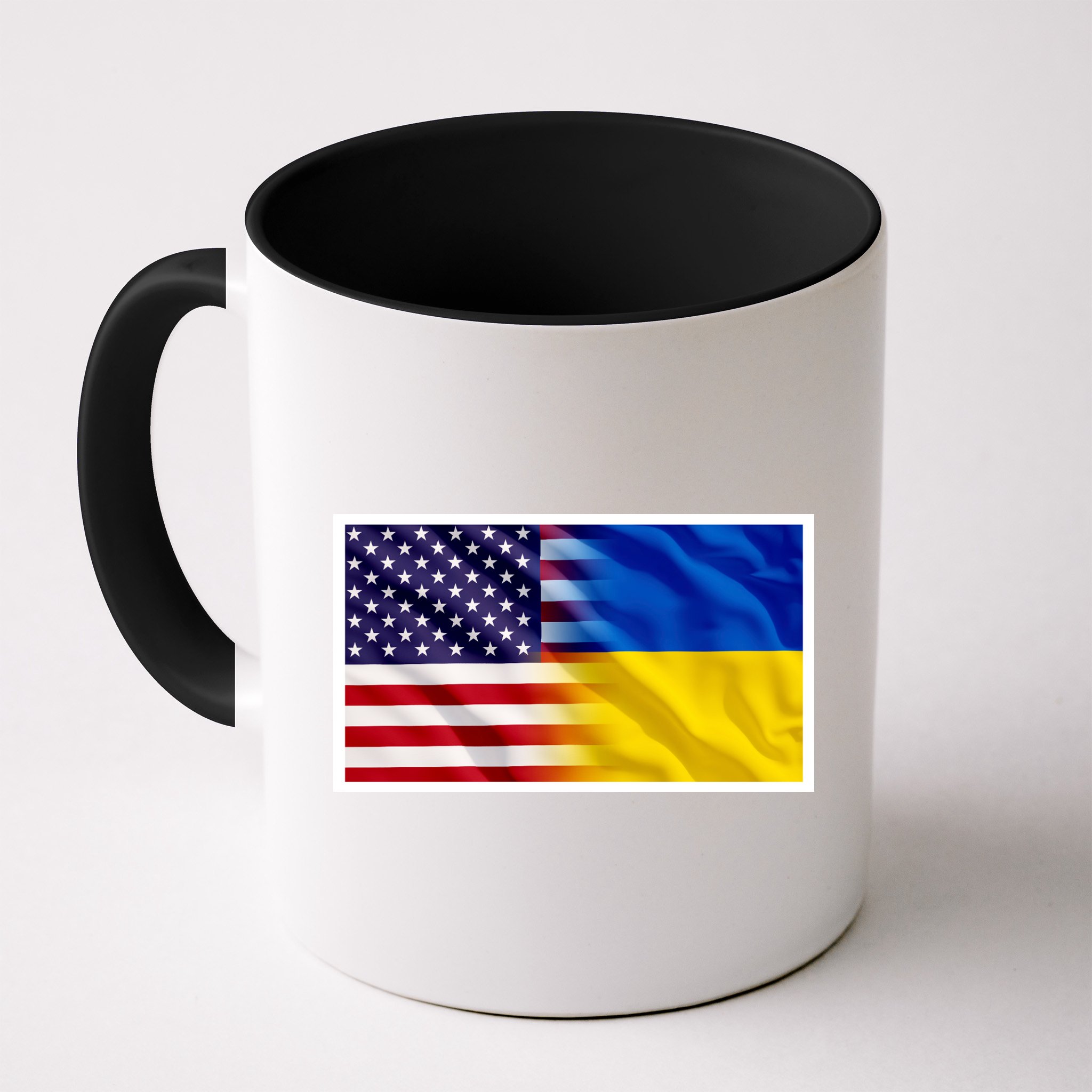United States Of America I Stand With Ukraine Flag Support Mug