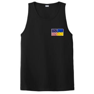 United States Of America I Stand With Ukraine Flag Support PosiCharge Competitor Tank