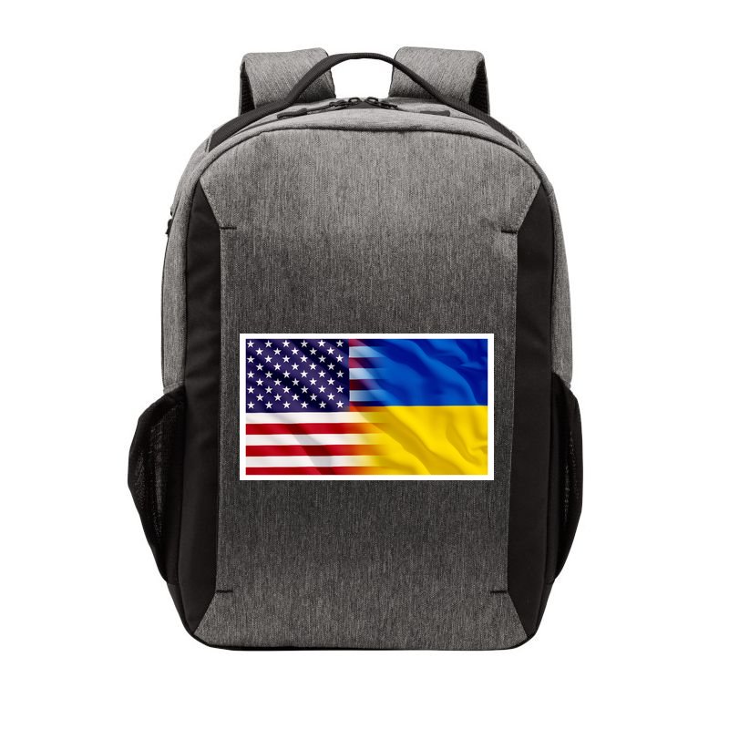 United States Of America I Stand With Ukraine Flag Support Vector Backpack