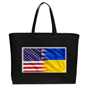 United States Of America I Stand With Ukraine Flag Support Cotton Canvas Jumbo Tote