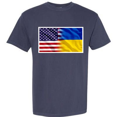 United States Of America I Stand With Ukraine Flag Support Garment-Dyed Heavyweight T-Shirt