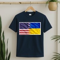 United States Of America I Stand With Ukraine Flag Support T-Shirt