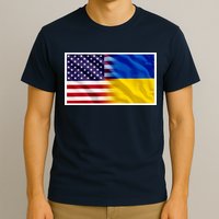 United States Of America I Stand With Ukraine Flag Support T-Shirt