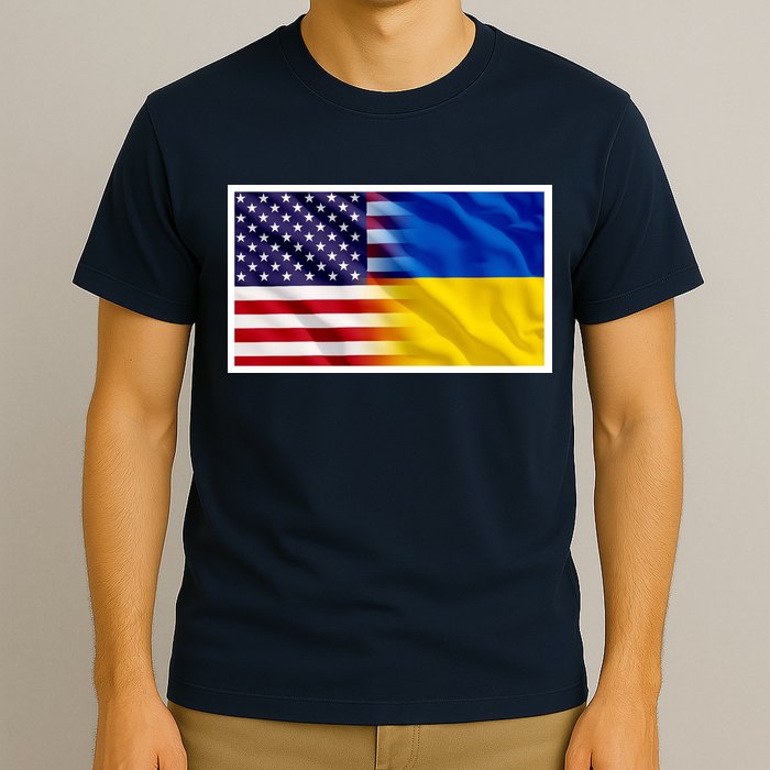 United States Of America I Stand With Ukraine Flag Support T-Shirt