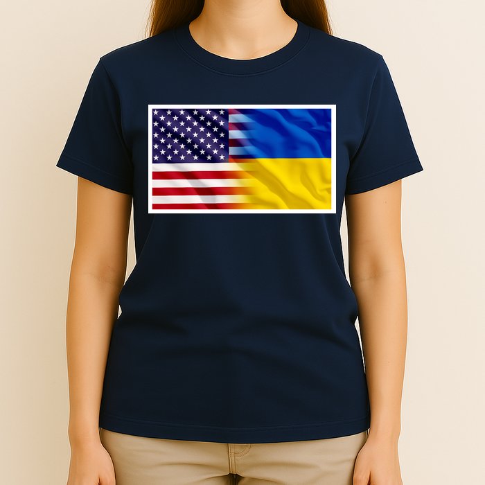 United States Of America I Stand With Ukraine Flag Support T-Shirt