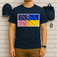 United States Of America I Stand With Ukraine Flag Support T-Shirt
