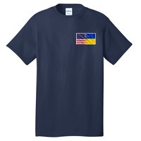 United States Of America I Stand With Ukraine Flag Support Tall T-Shirt