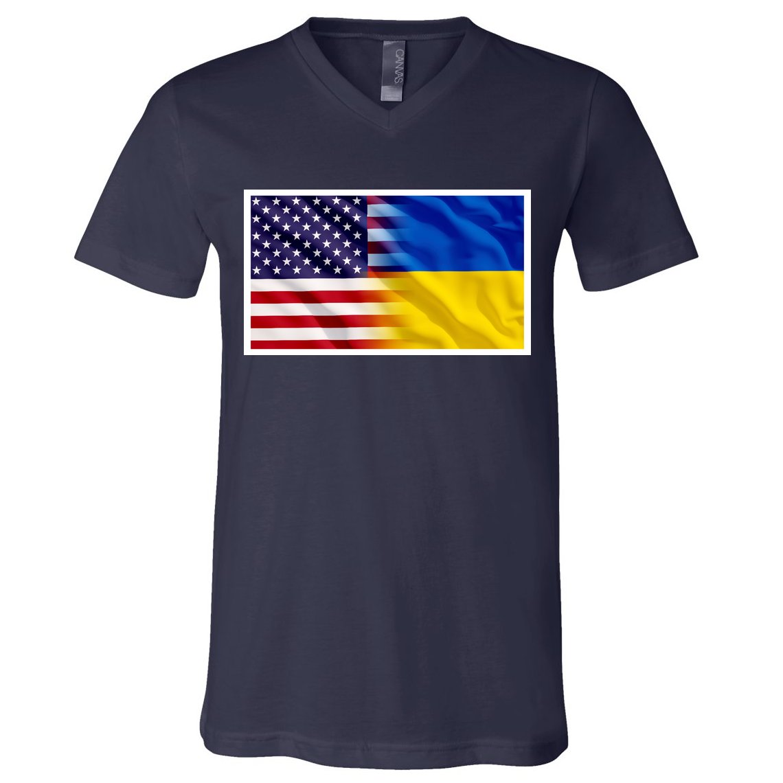 United States Of America I Stand With Ukraine Flag Support V-Neck T-Shirt