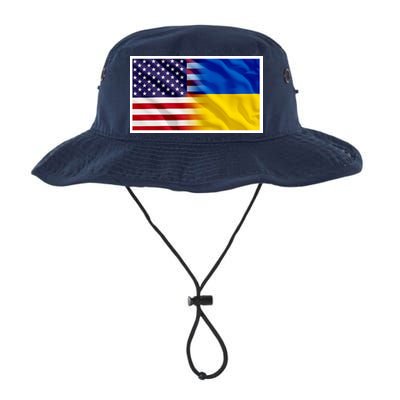United States Of America I Stand With Ukraine Flag Support Bucket Hat