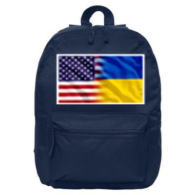 United States Of America I Stand With Ukraine Flag Support 16 in Basic Backpack