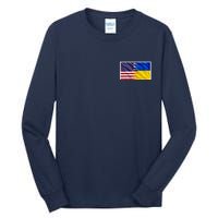 United States Of America I Stand With Ukraine Flag Support Tall Long Sleeve T-Shirt