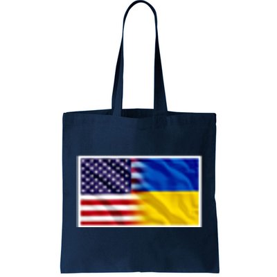 United States Of America I Stand With Ukraine Flag Support Tote Bag